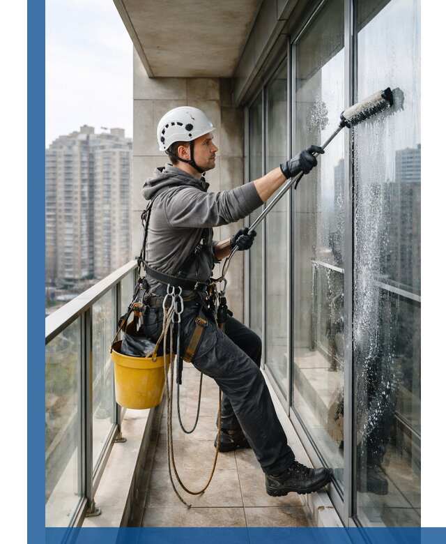 Профессиональная мойка балконного остекления в Выборге