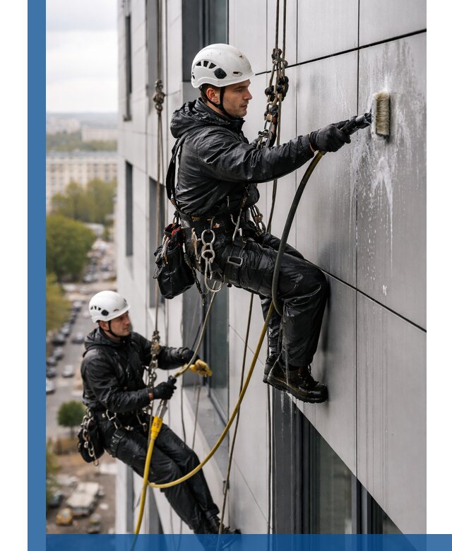 Профессиональная мойка фасада из композита в Выборге