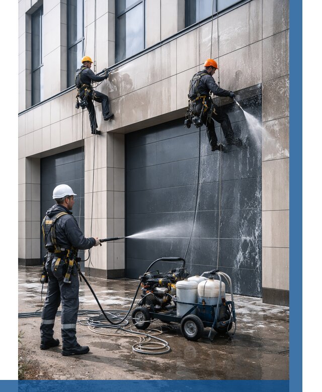 Послестроительная мойка фасада в Выборге от 307 р. | ВЫСОТНИК-Вбр