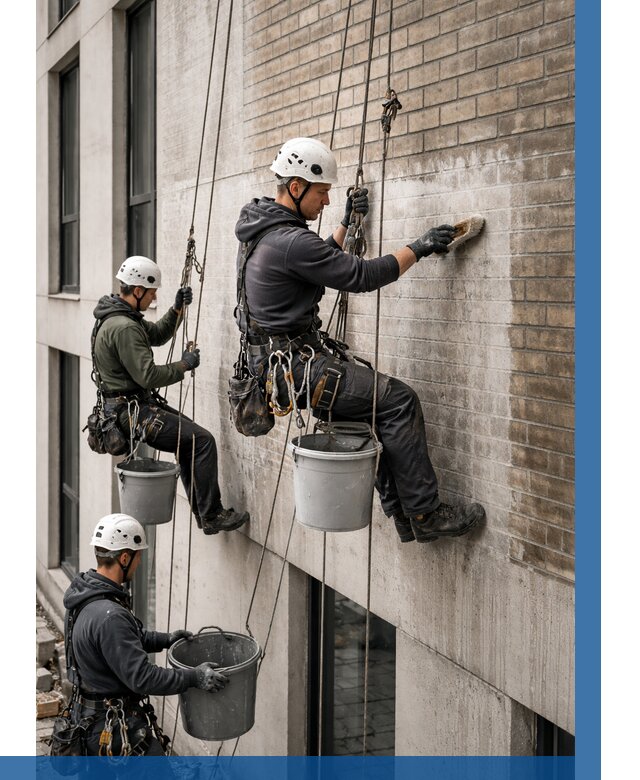 Удаление высолов с фасада в Выборге от 256 р. | ВЫСОТНИК-Вбр