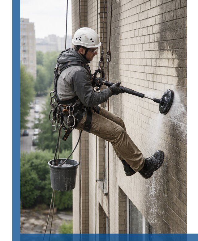 Очистка фасада от копоти в Выборге профессионально и безопасно