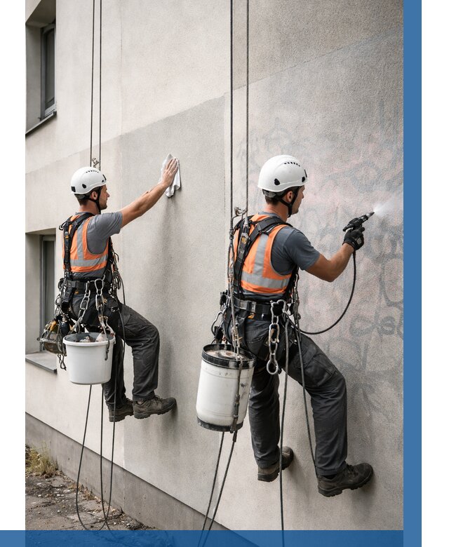 Антиграффити покрытие фасада в Выборге от 613 р. | ВЫСОТНИК-Вбр