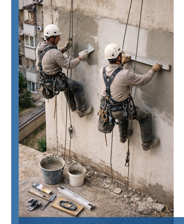 Комплексный ремонт штукатурного фасада с гарантией в Выборге