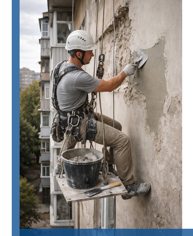 Восстановление фасадной штукатурки в Выборге с гарантией качества
