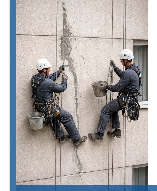 Заделка трещин на фасаде в Выборге с гарантийным ремонтом