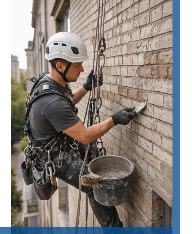 Ремонт кирпичной кладки фасада в Выборге от 1840 р. | ВЫСОТНИК-Вбр