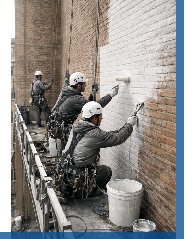 Покраска кирпичного фасада в Выборге от 358 р. | ВЫСОТНИК-Вбр