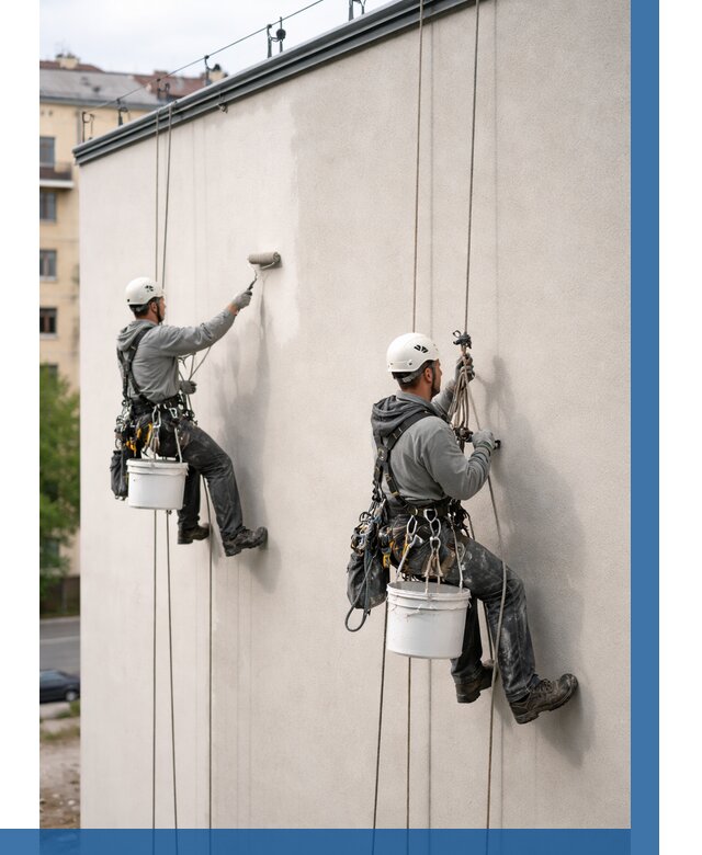 Покраска оштукатуренного фасада в Выборге от 327 р. | ВЫСОТНИК-Вбр