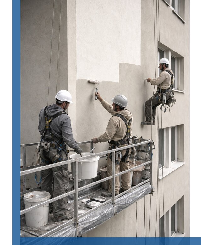 Покраска оштукатуренного фасада в Выборге под ключ с гарантией