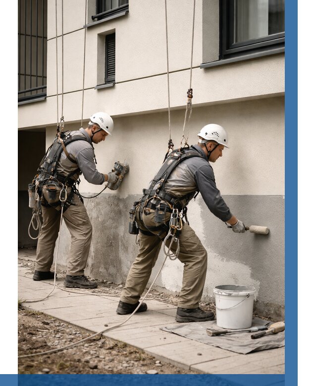 Окраска цоколя здания в Выборге от 460 р. под ключ | ВЫСОТНИК-Вбр