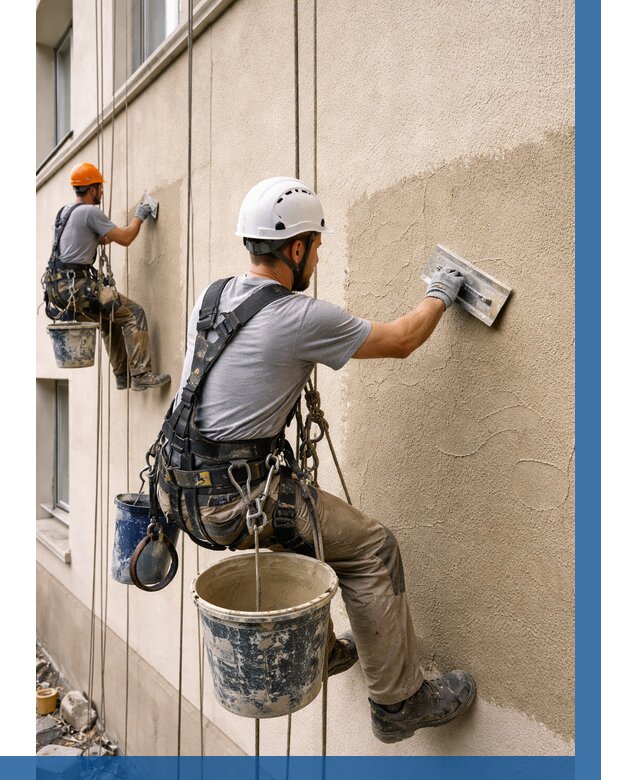 Декоративная штукатурка фасада в Выборге от 1227 р. | ВЫСОТНИК-Вбр