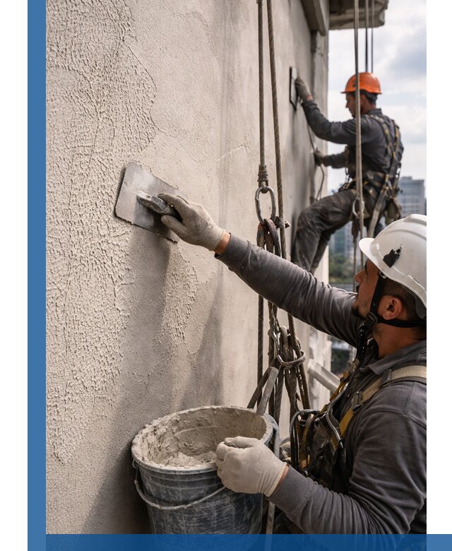 Декоративная штукатурка фасада с утеплением и защитой в Выборге