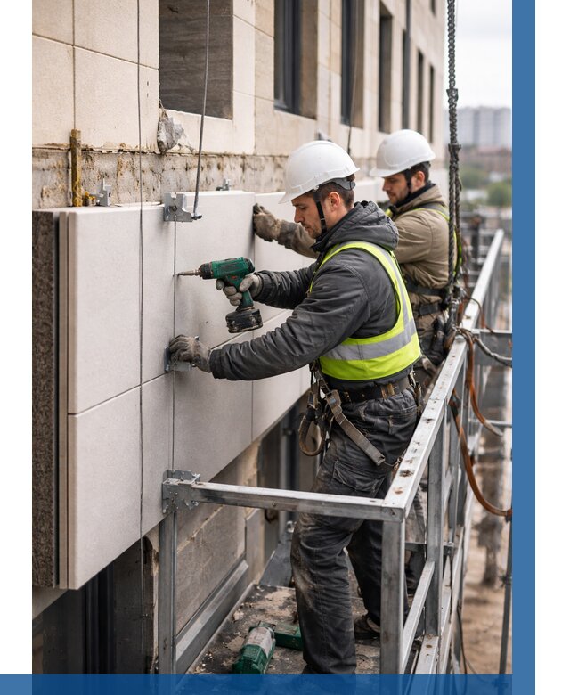 Монтаж фасадных термопанелей в Выборге от 1533 р. | ВЫСОТНИК-Вбр