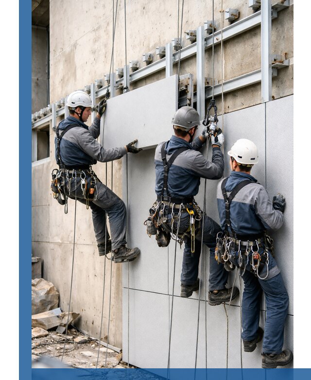 Монтаж вентилируемого фасада в Выборге под ключ с гарантией качества