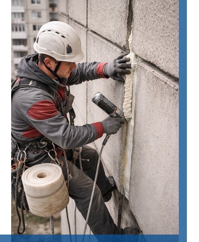 Утепление межпанельных швов в Выборге от 715 р. | ВЫСОТНИК-Вбр