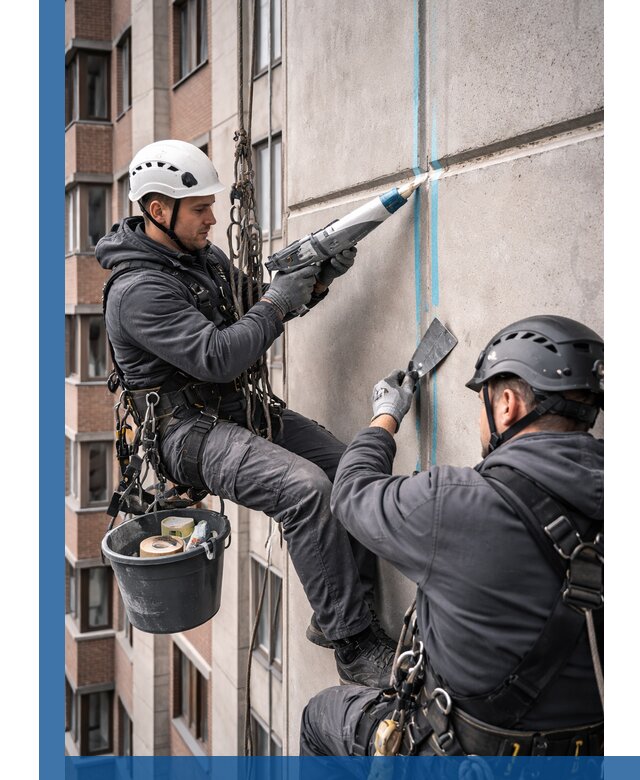 Вторичная герметизация швов фасада и кровли в Выборге