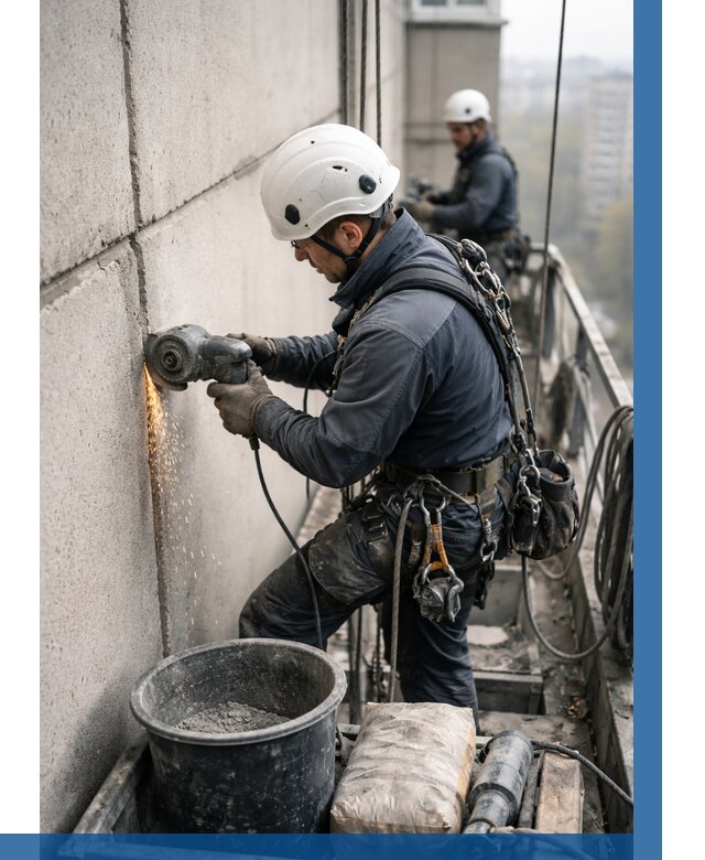 Штробление межпанельных швов в Выборге от 1227 р. | ВЫСОТНИК-Вбр