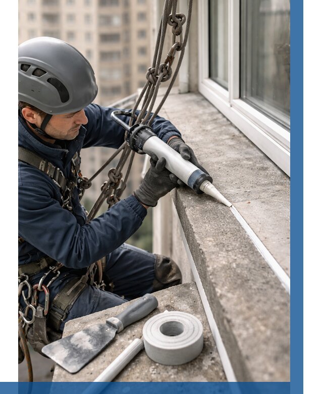 Герметизация балконного козырька в Выборге от 4599 р. | ВЫСОТНИК-Вбр