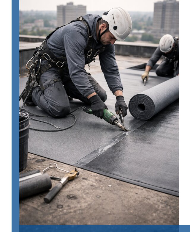 Ремонт мягкой кровли в Выборге с выездом промальпинистов