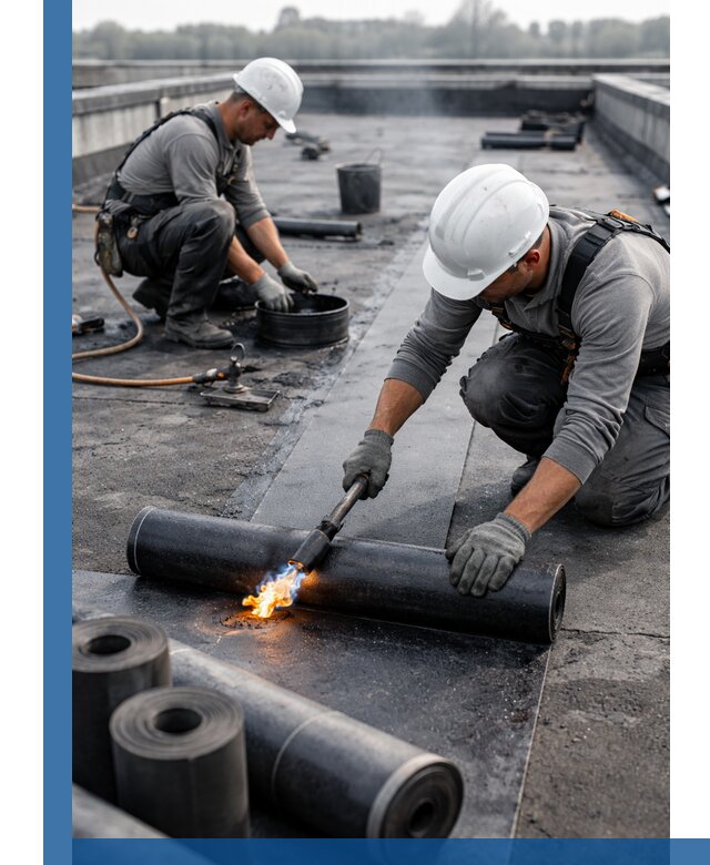 Ремонт рулонной кровли в Выборге герметизация и восстановление