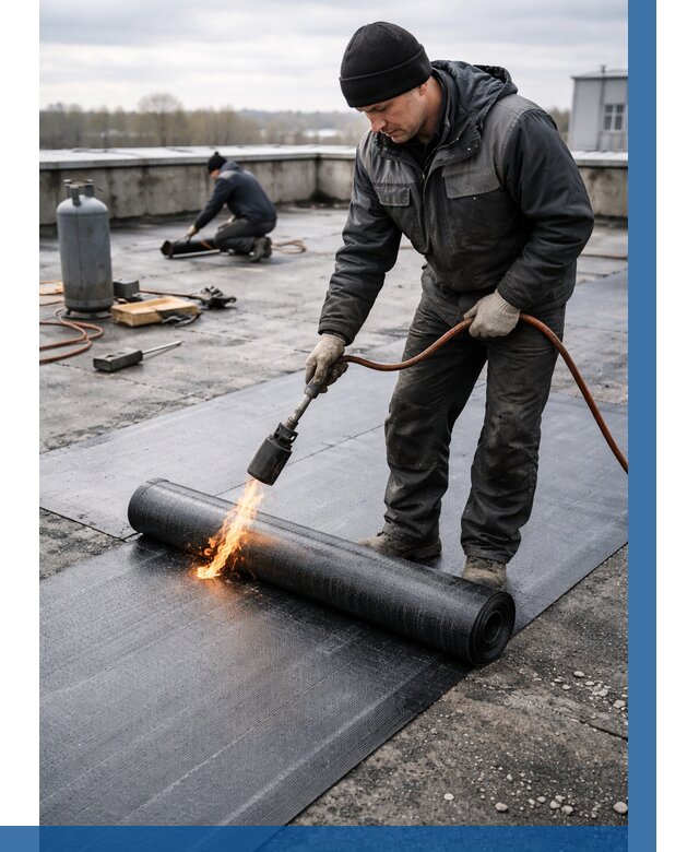 Ремонт наплавляемой кровли в Выборге от 715 р. | ВЫСОТНИК-Вбр