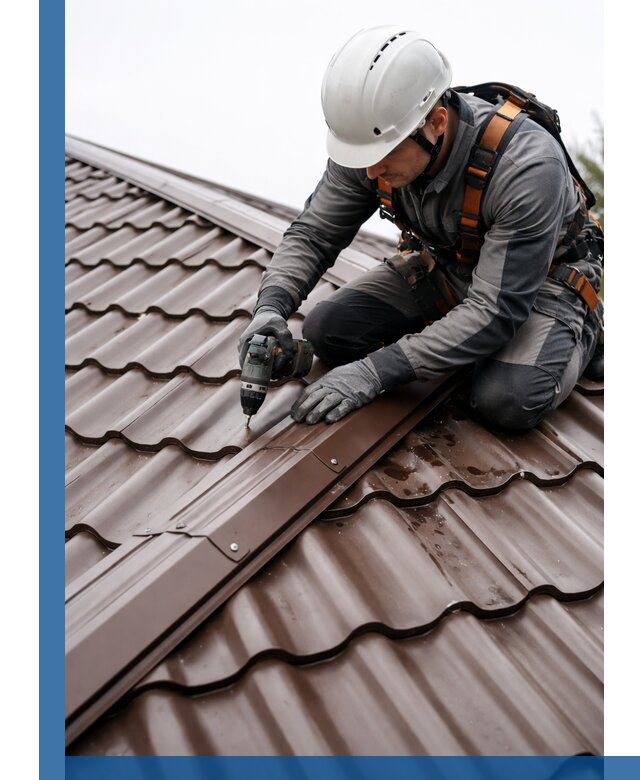 Ремонт металлочерепицы на крыше в Выборге профессионально