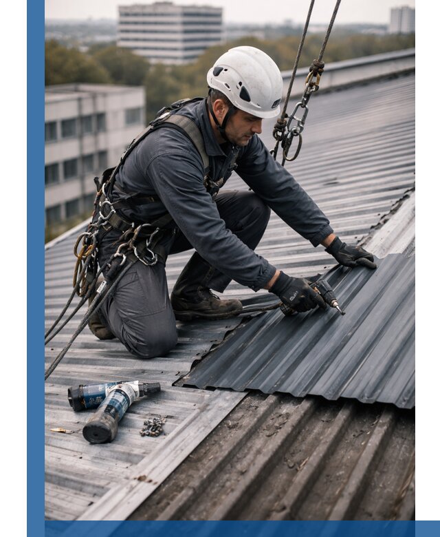 Ремонт профнастила на кровле в Выборге, работы под ключ