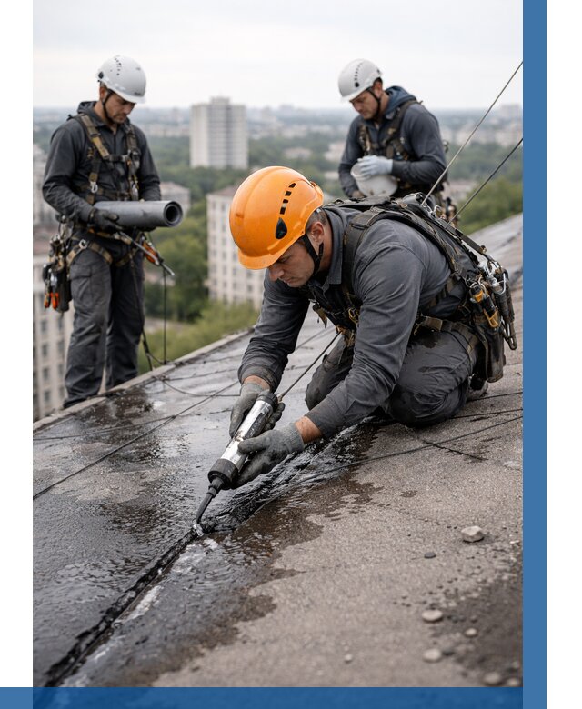 Устранение протечек кровли в Выборге от 12265 р. | ВЫСОТНИК-Вбр