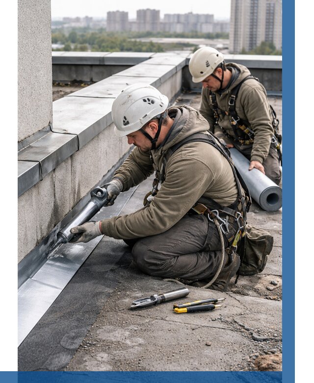 Ремонт кровельных примыканий в Выборге от 1227 р. | ВЫСОТНИК-Вбр