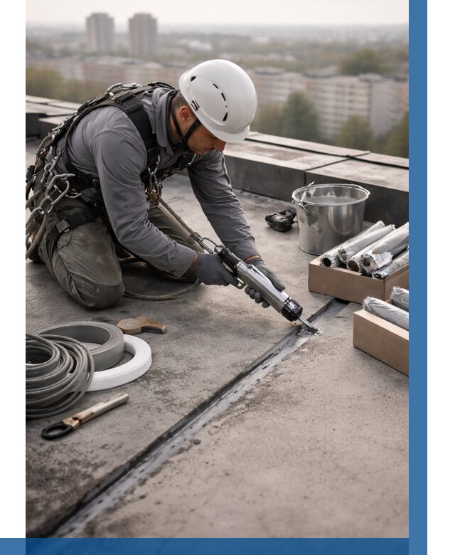 Герметизация швов кровли в Выборге от 460 р./м2 | ВЫСОТНИК-Вбр