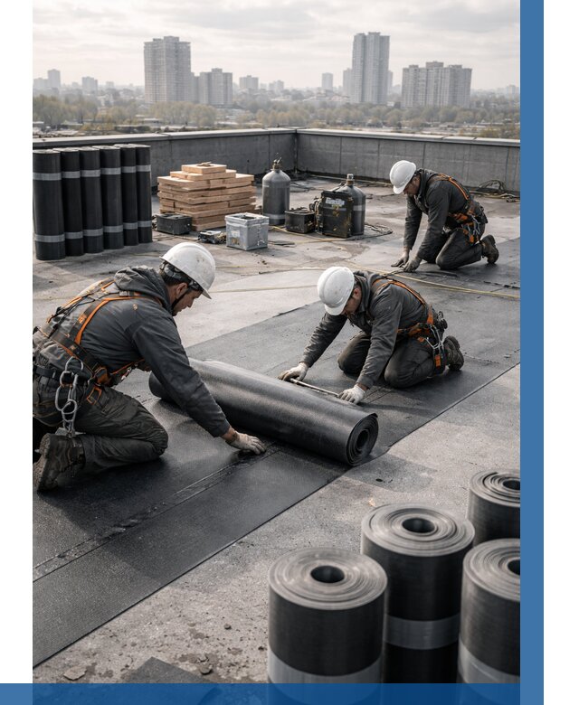 Монтаж мягкой кровли под ключ в Выборге от 460 р. | ВЫСОТНИК-Вбр