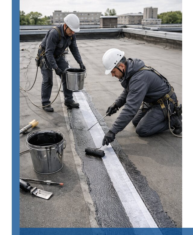 Гидроизоляция кровли мастикой в Выборге надежная защита