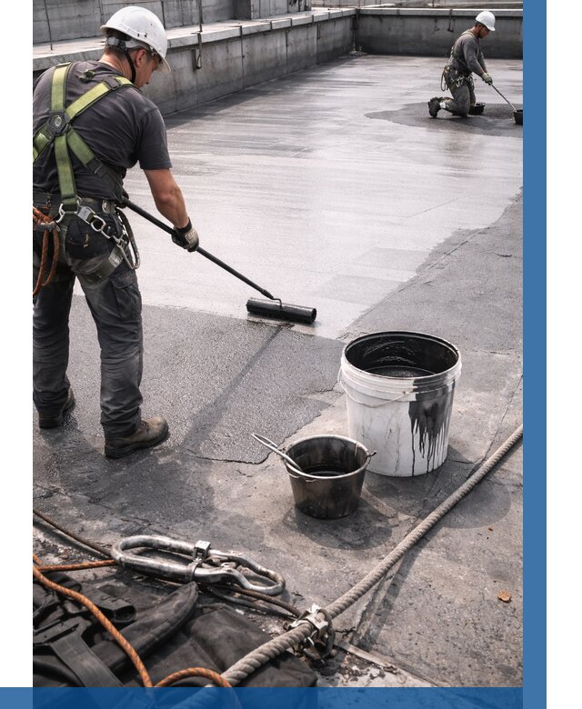 Гидроизоляция кровли жидкой резиной в Выборге от 511 р. | ВЫСОТНИК-Вбр