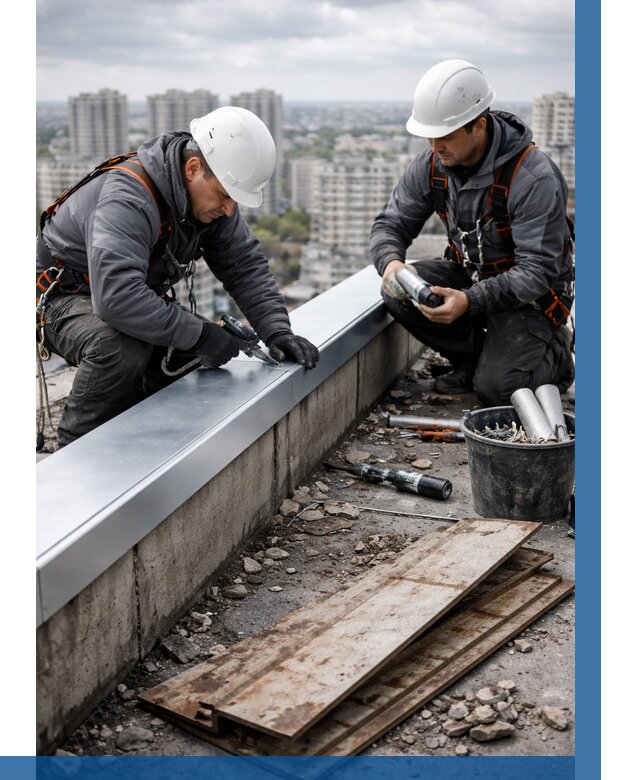 Замена парапетных крышек под ключ в Выборге от 1227 р. | ВЫСОТНИК-Вбр