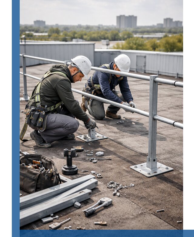 Монтаж кровельного ограждения в Выборге под ключ с гарантией