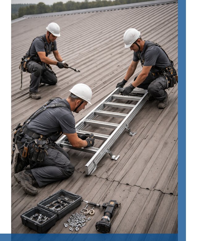 Монтаж кровельной лестницы в Выборге от 4599 р. | ВЫСОТНИК-Вбр