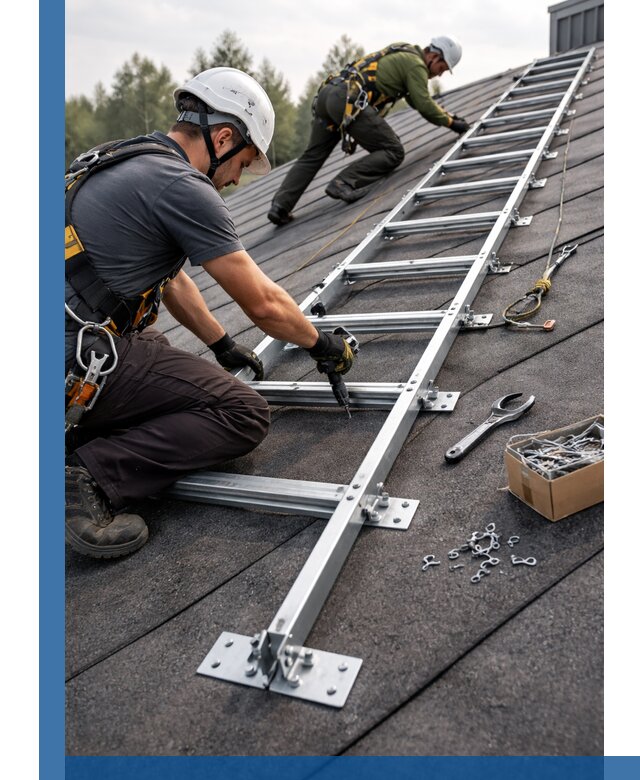 Профессиональный монтаж кровельной лестницы в Выборге под ключ