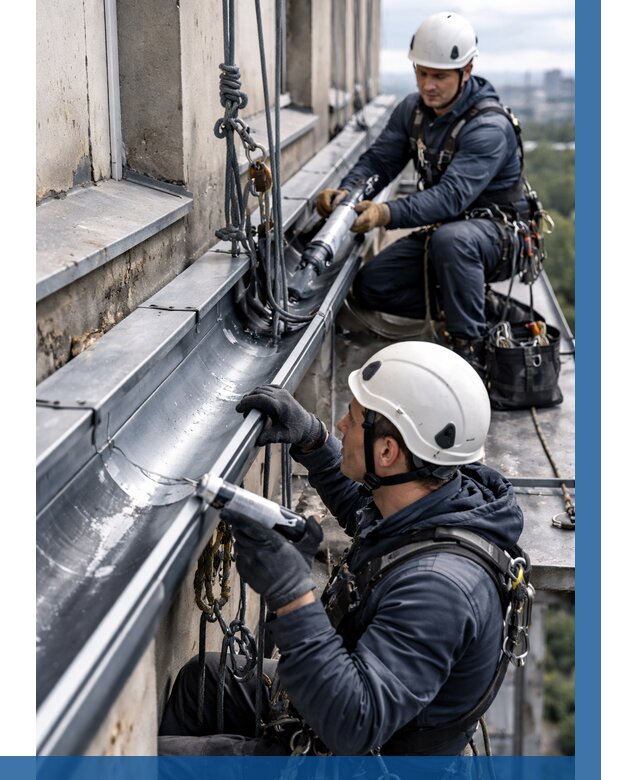 Ремонт водосточных желобов в Выборге от 6644 р. | ВЫСОТНИК-Вбр