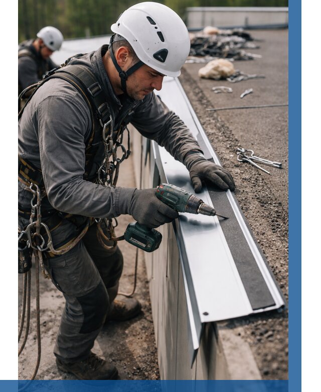 Монтаж капельника на кровле в Выборге от 307 р. | ВЫСОТНИК-Вбр