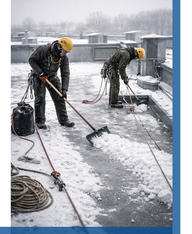 Очистка крыши от снега в Выборге от 7666 р. | ВЫСОТНИК-Вбр