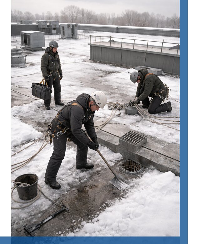 Абонентское обслуживание кровли зимой в Выборге от 8177 р. | ВЫСОТНИК-Вбр