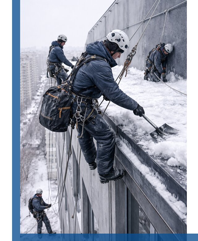 Абонентское обслуживание кровли зимой в Выборге регулярный уход