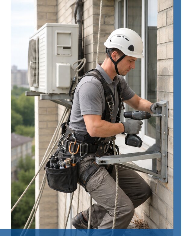 Установка кронштейнов кондиционера в Выборге от 3577 р. | ВЫСОТНИК-Вбр