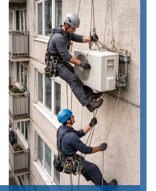 Перенос внешнего блока кондиционера в Выборге от 9199 р.| ВЫСОТНИК-Вбр