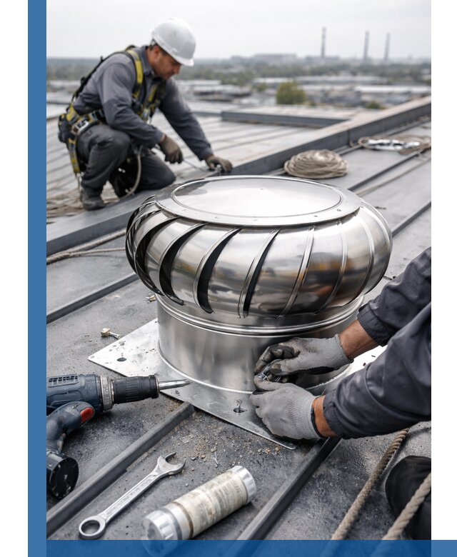 Установка дефлекторов на кровле в Выборге профессионально