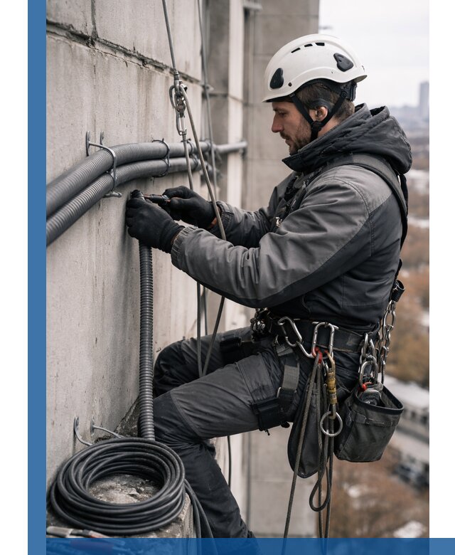 Профессиональный монтаж гофры для кабеля в Выборге с гарантией