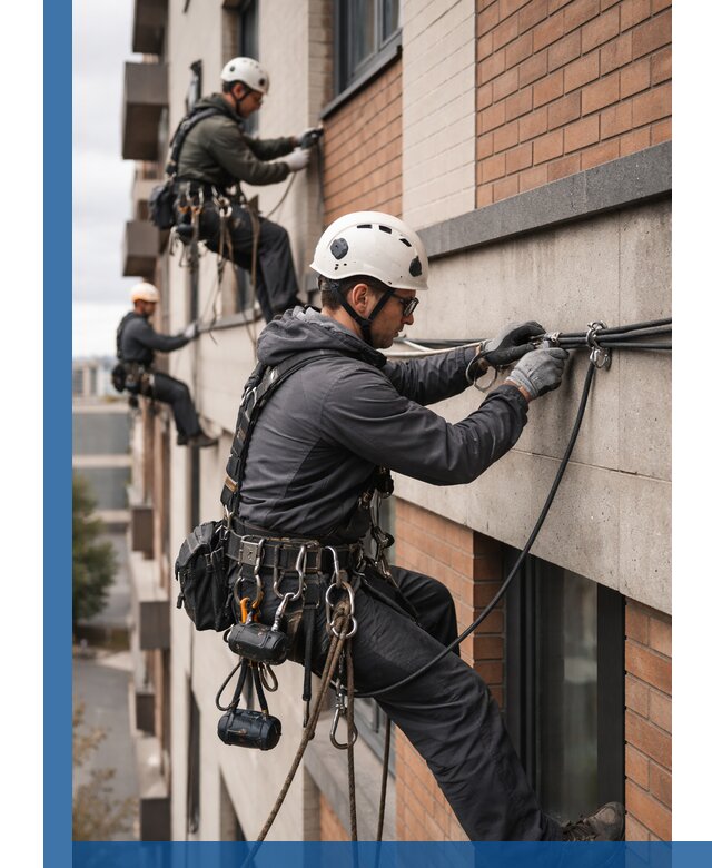 Крепление кабеля на фасаде монтаж и крепеж в Выборге