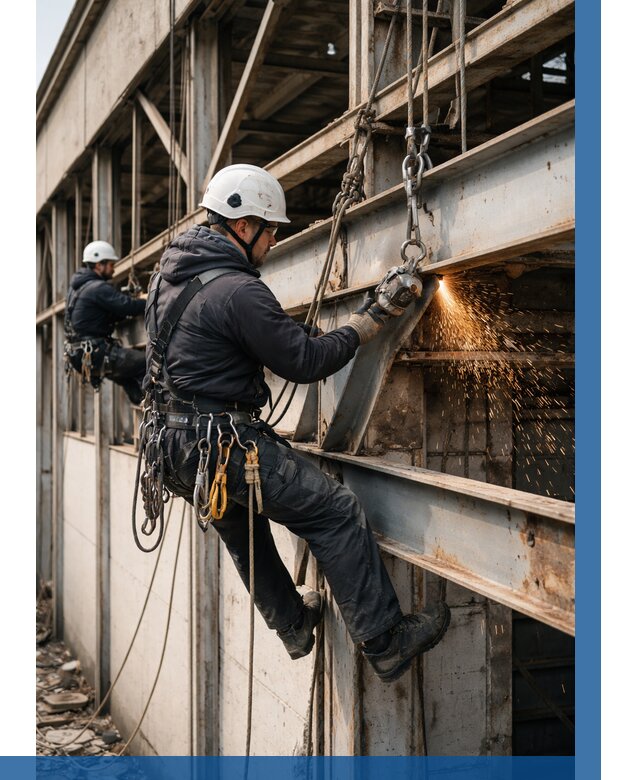 Демонтаж металлоконструкций на высоте в Выборге от 6644р. |ВЫСОТНИК-Вбр