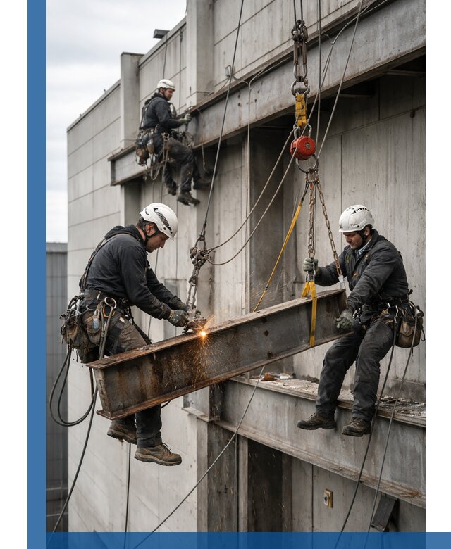 Демонтаж металлоконструкций на высоте в Выборге под ключ