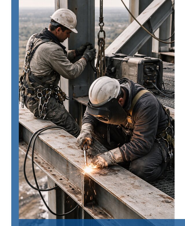 Высотные сварочные работы в Выборге для промышленных объектов